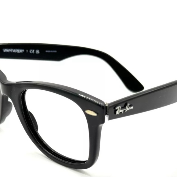 RAY BAN RB4340V POLISHED BLACK EYEGLASSES SUNGLASSES FRAMES (NO LENSES) IN CASE - Picture 3 of 4